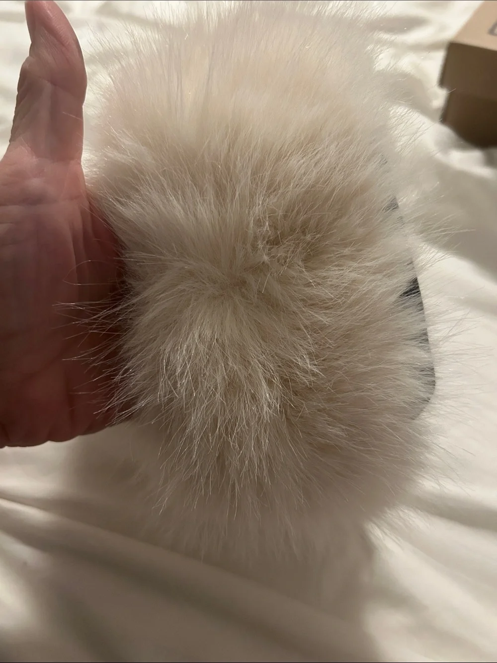 Plush Cream faux fur  headband